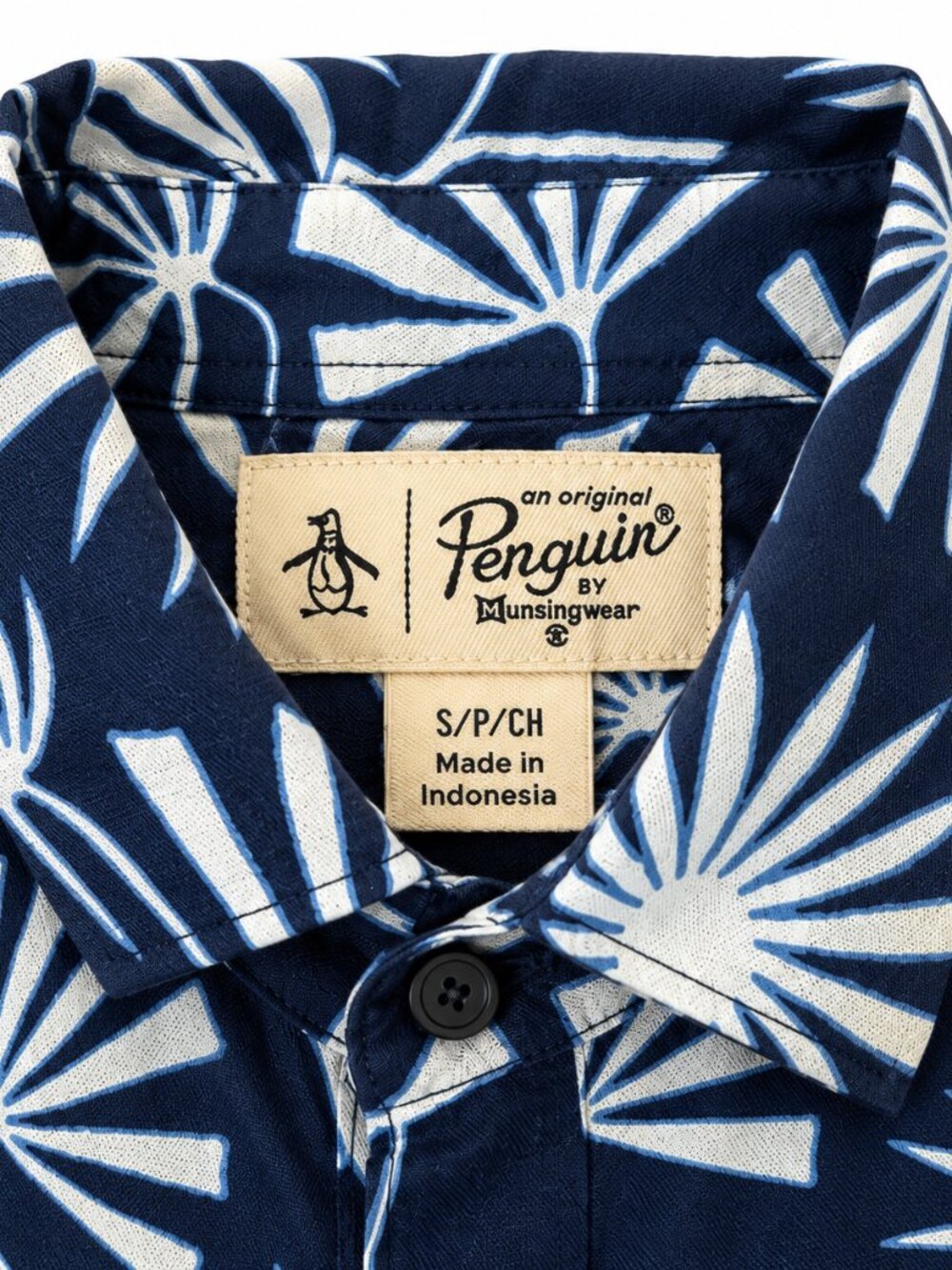 Original Penguin Navy Tropical Floral Shirt Size S